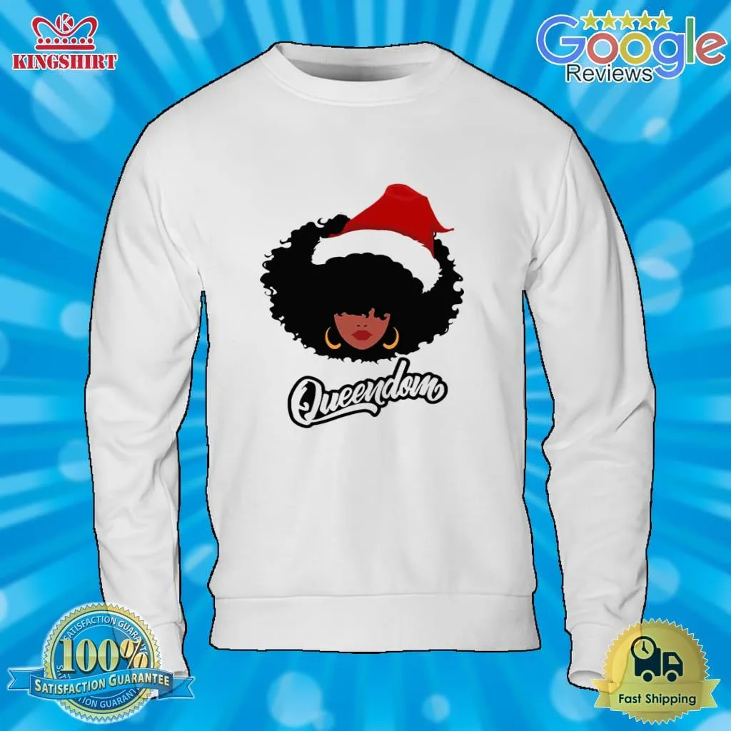 Funny Merry Christmas Queendom Black Girl Magic Shirt Plus Size