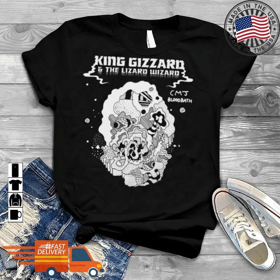 Official Black And White Artwork King Gizzard And Lizard Wizard Shirt Shirt