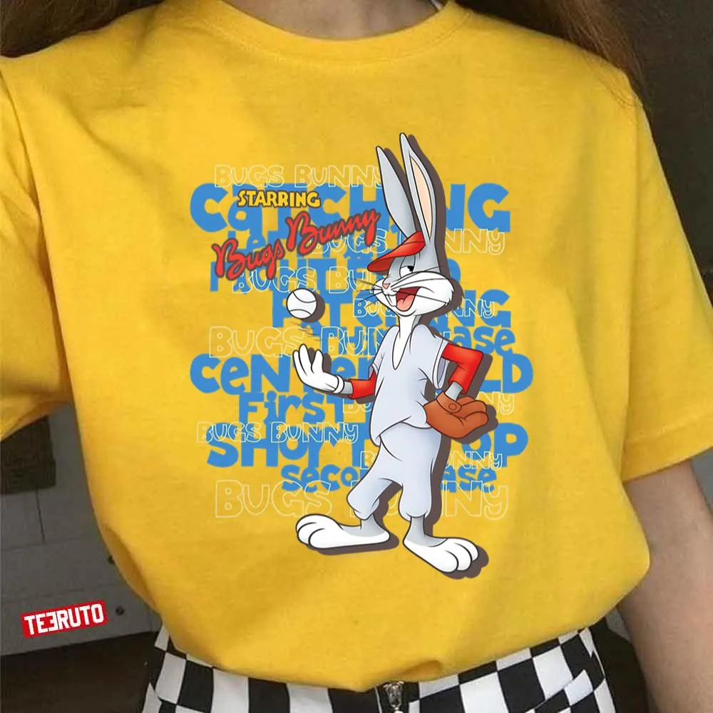 Pretium Bugs Bunny Baseball Starring Unisex T Shirt Hoodie