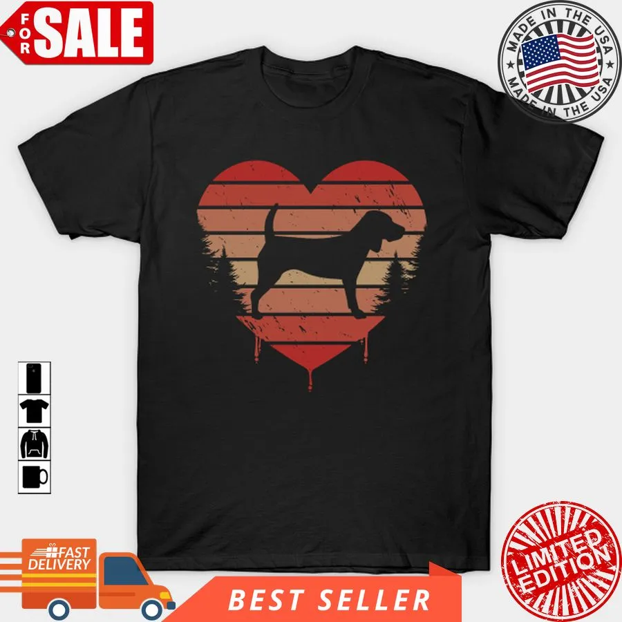 Top Cute Vintage Heart Beagle Daddy Valentine Day Love Gift Idea T Shirt, Hoodie, Sweatshirt, Long Sleeve Men T-Shirt