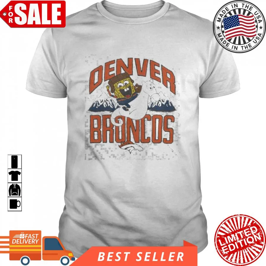 Pretium Denver Broncos Homage X Spongebob 2022 Shirt Hoodie