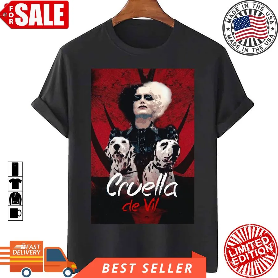 Official Duo Dog Cruella Emma Stone Graphic Unisex T Shirt Shirt