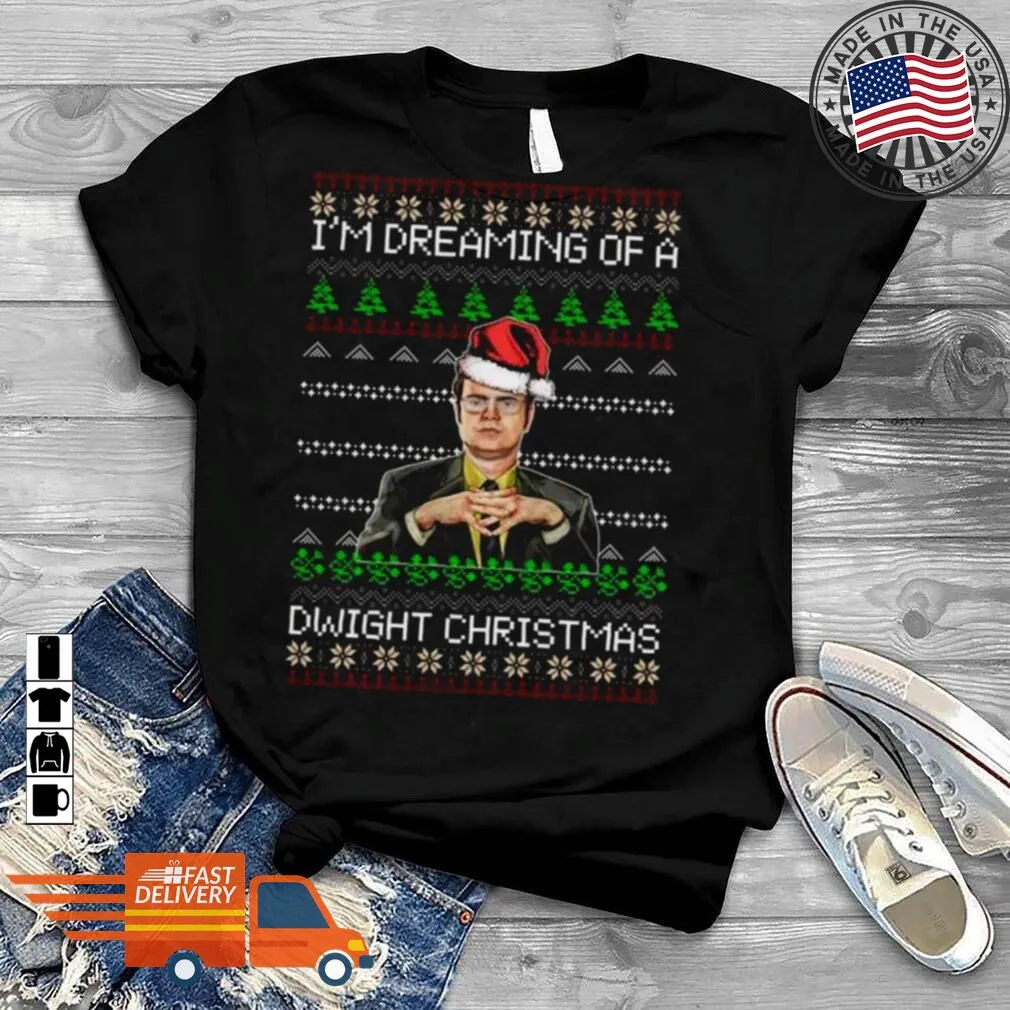Vote Shirt Dwight Schrute IM Dreaming Of A Dwight Christmas Ugly Shirt Tank Top Unisex