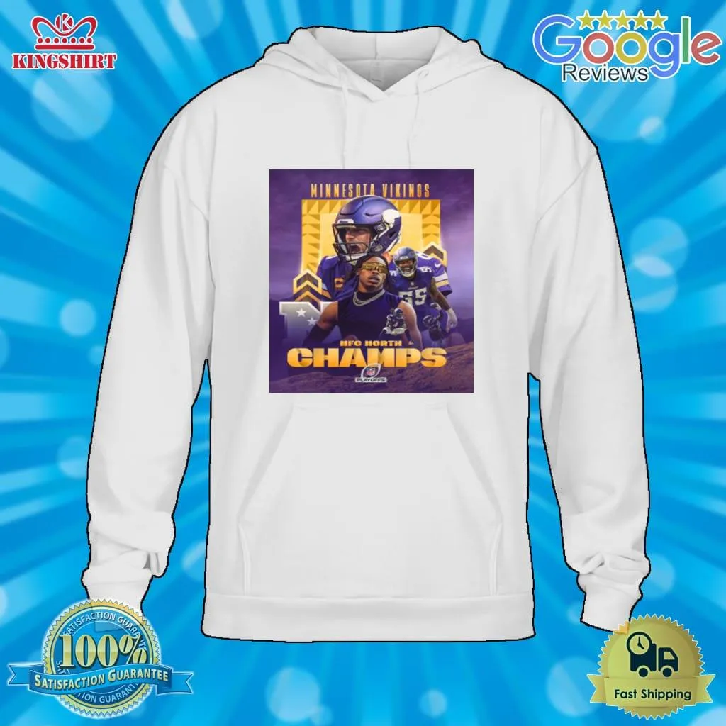 Vote Shirt 2022 Nfc North Champions Minnesota Vikings Cinched Shirt Unisex Tshirt