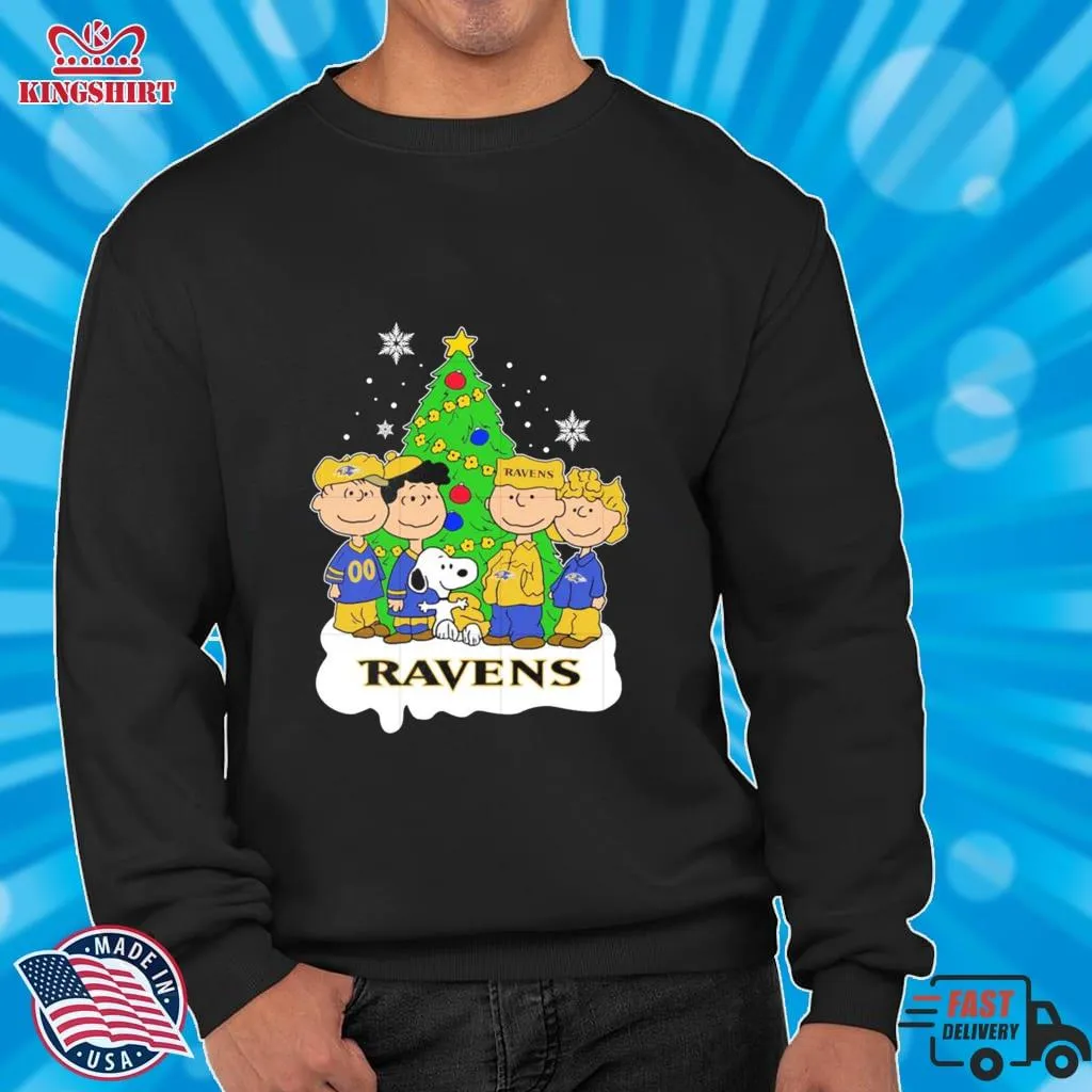 Best Snoopy The Peanuts Baltimore Ravens Christmas 2022 Shirt Shirt