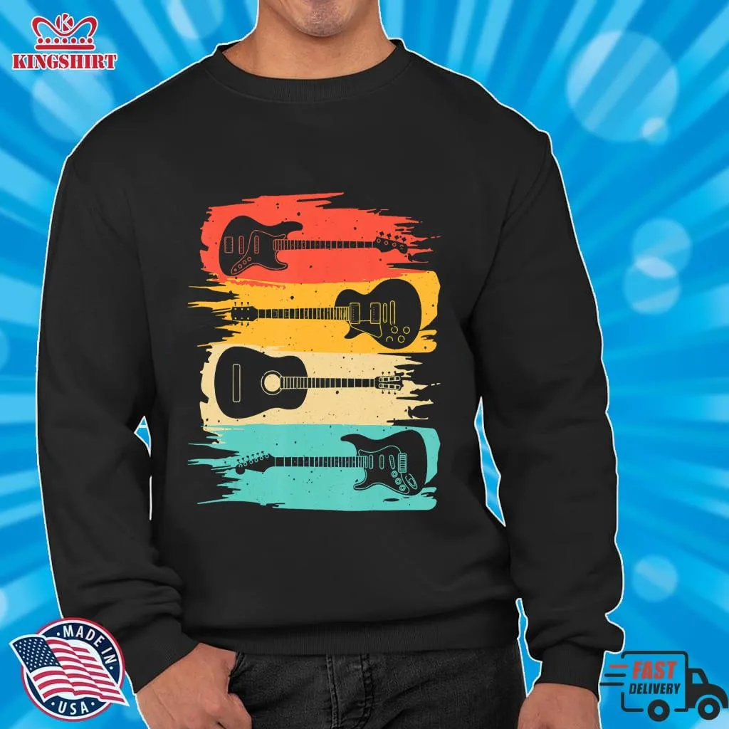 Vintage Vintage Guitar Gift For Men Women Music Band Guitarist Stuff Essential T Shirt Size up S to 4XL