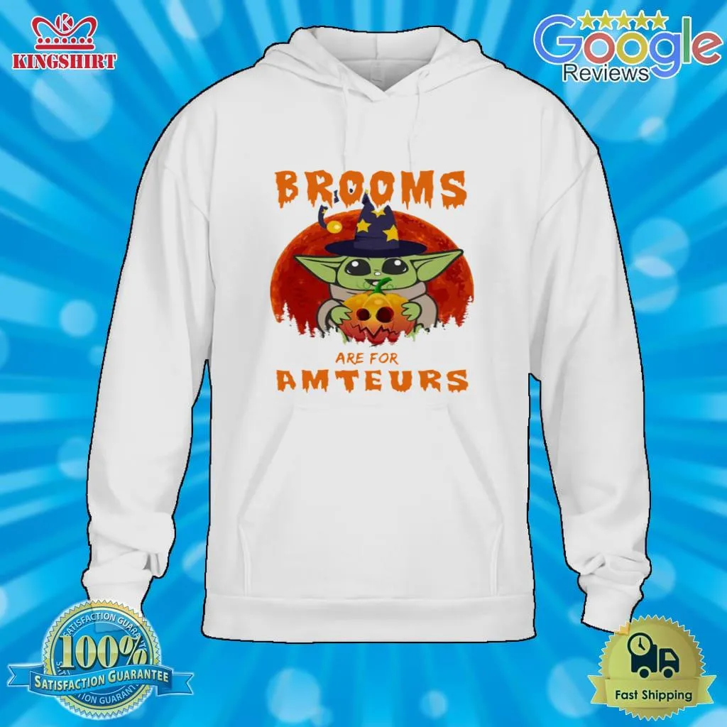 Top Baby Yoda Brooms Are For Amateurs Halloween Shirt Men T-Shirt