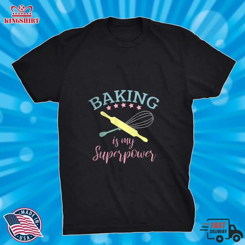 Love Shirt Baking Is My Superpower Baker Chef Shirt Youth Hoodie