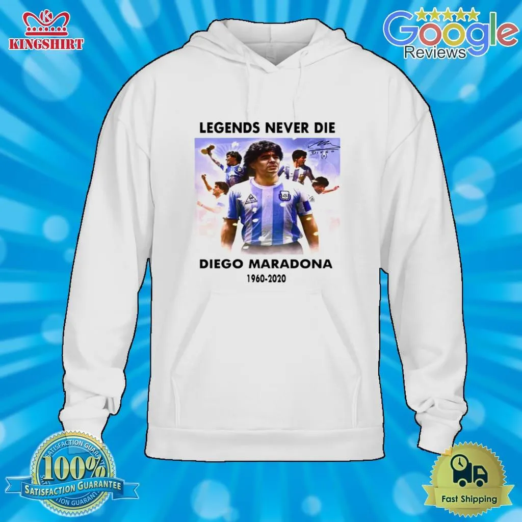 Love Shirt Diego Maradona Argentina Football Legend Never Die Rest In Peace Shirt Size up S to 4XL