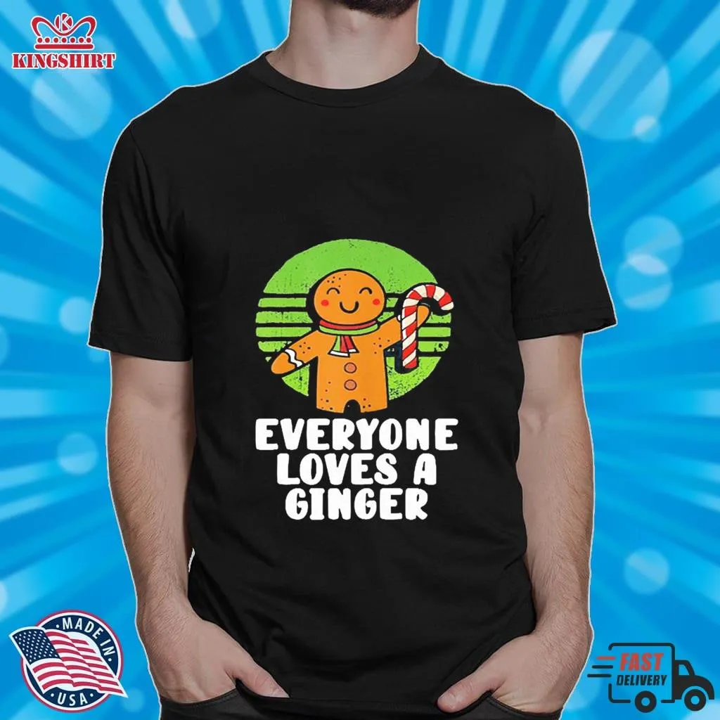 Vintage Everyone Loves A Ginger Christmas Gingerbread Man Cookie Shirt Youth T-Shirt