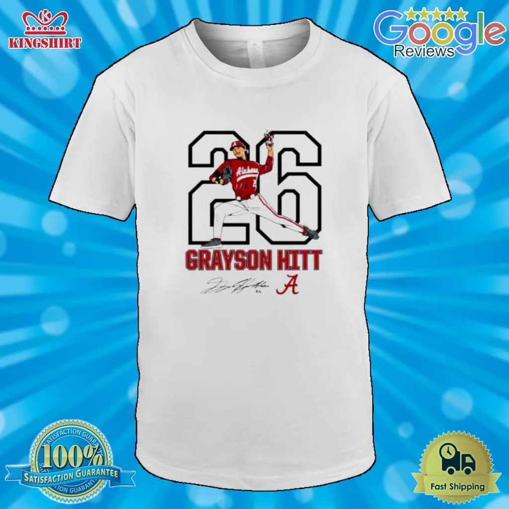 Top Grayson Hitt No 26 Alabama Alabama Crimson Tide Bring Tzzhe Heat Shirt Men T-Shirt