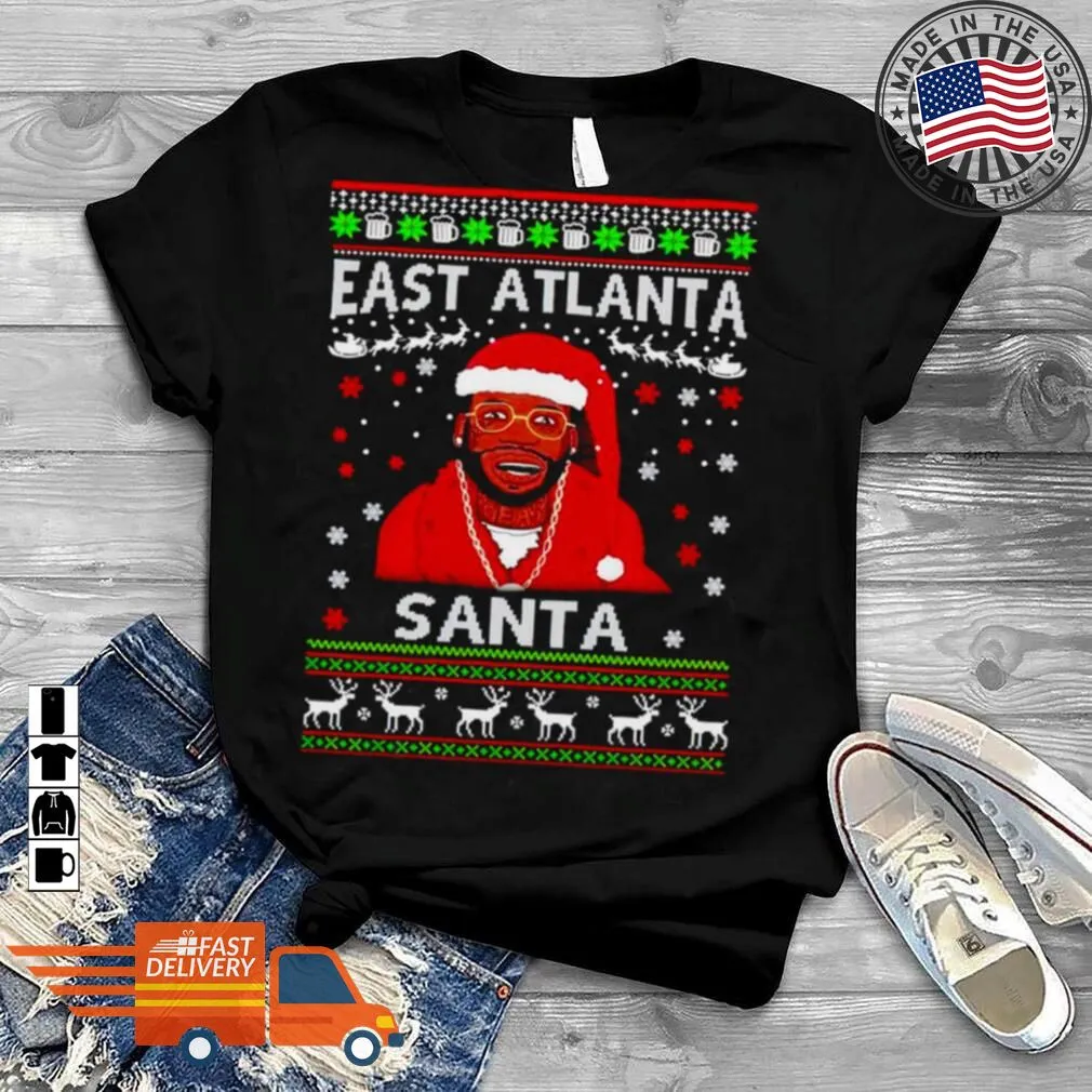 Vintage Gucci Mane East Atlanta Santa Christmas Shirt Youth T-Shirt