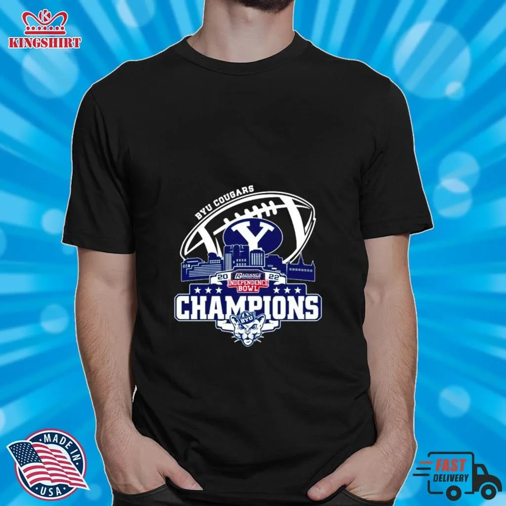 Pretium Champion Byu Cougars Logo Independence Bowl City 2022 Shirt Hoodie