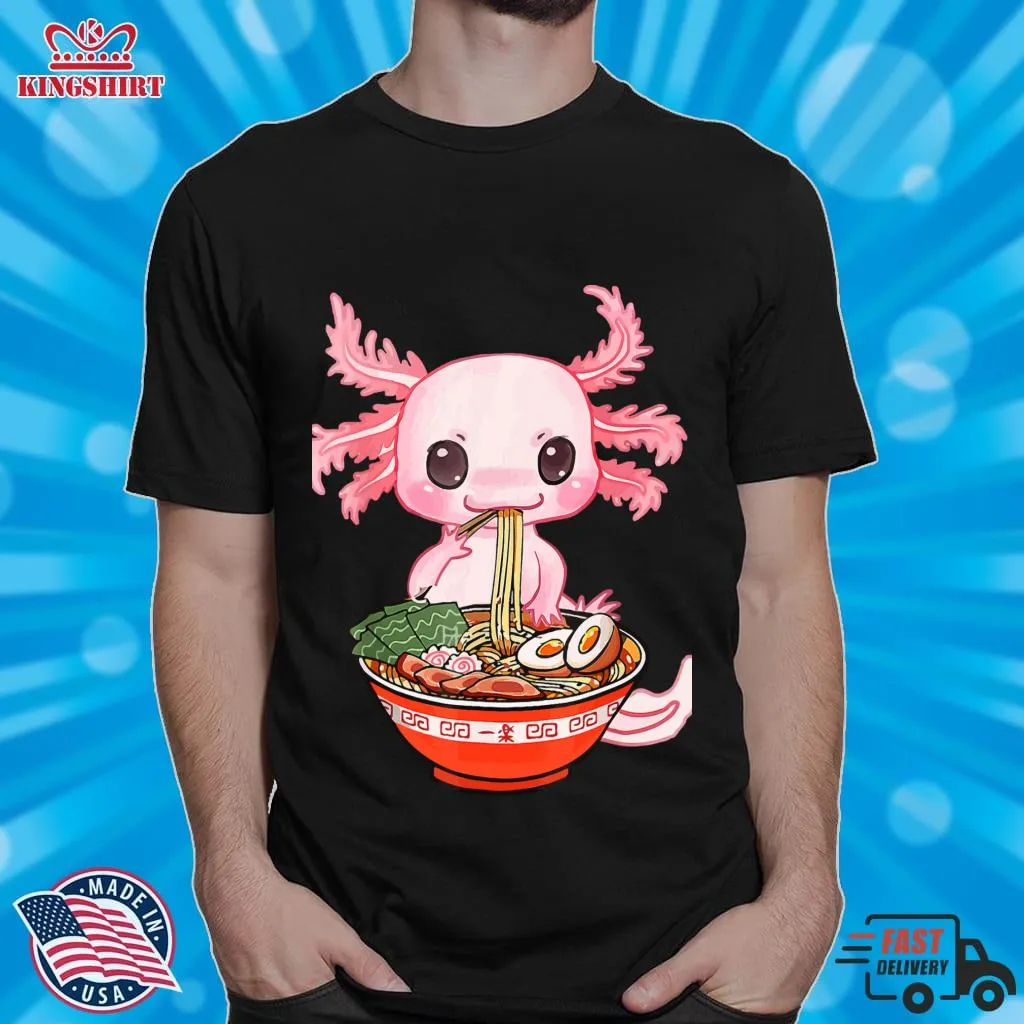 Be Nice Kawaii Axolotl Eating Ramen Noodles Anime Gift Girls Teens Essential T Shirt SweatShirt