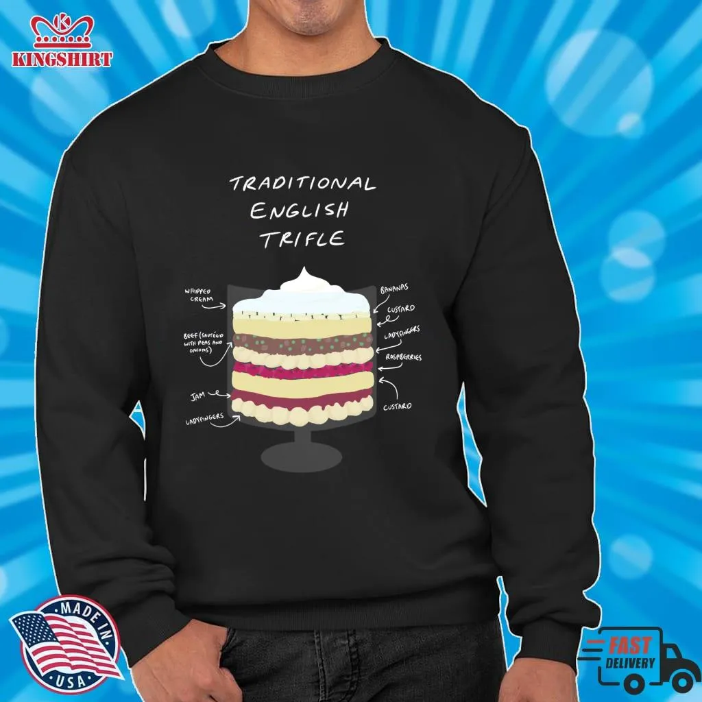 Romantic Style Traditional English Trifle Lightweight Sweatshirt Women T-Shirt