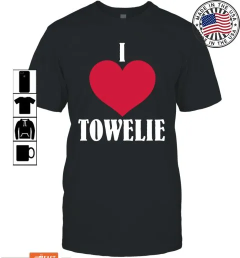 Hot I Love Towelie Red Heart Size up S to 4XL