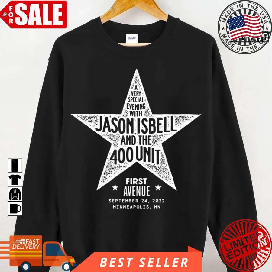 Official Jason Isbell And The 400 Unit Minneapolis Mn Sep 24 2022 Unisex Sweatshirt Shirt