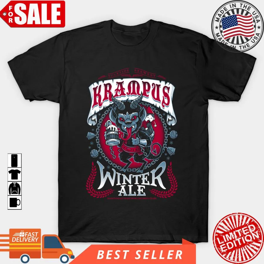 Vote Shirt Krampus Winter Ale   Goth Horror Beer T Shirt, Hoodie, Sweatshirt, Long Sleeve Tank Top Unisex