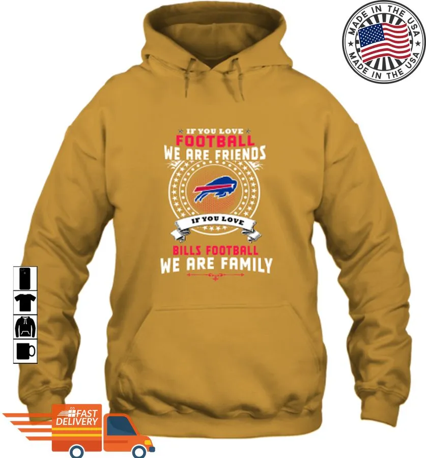 Vintage Love Football We Are Friends Love Bills We Are Family Hoodie  Tshirt Youth T-Shirt