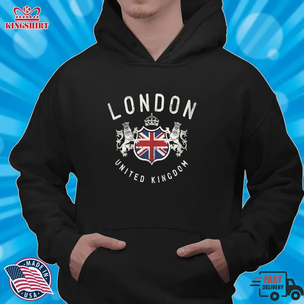 Best London Great Britain Vintage Crest Flag Essential T Shirt Shirt