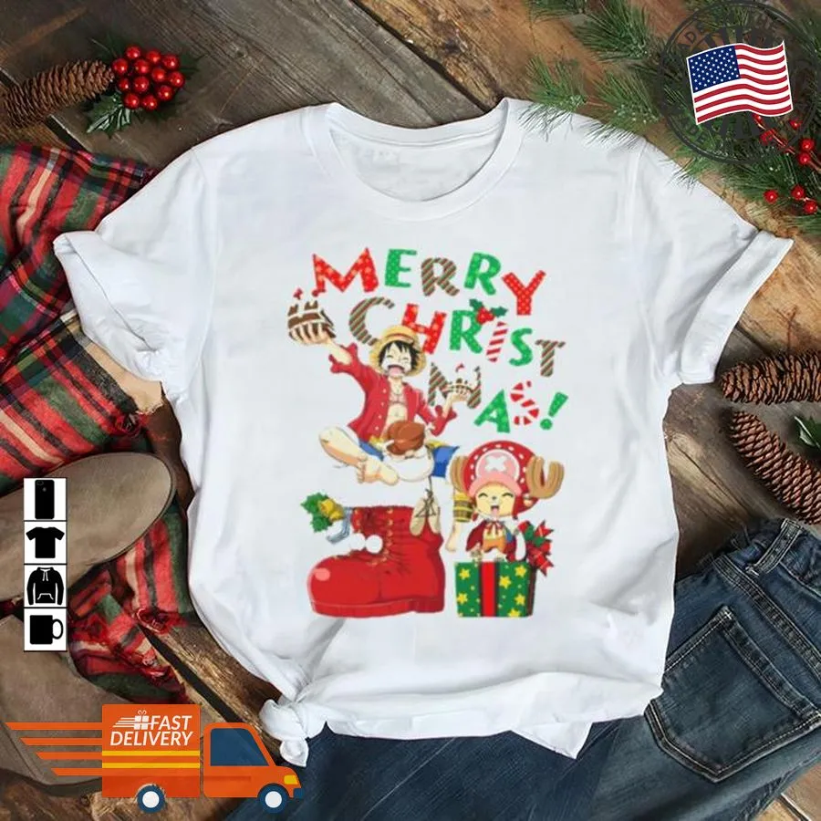 Hot Merry Christmas From Luffy And Chopper One Piece Luffy And Chopper One Piece Shirt Size up S to 4XL
