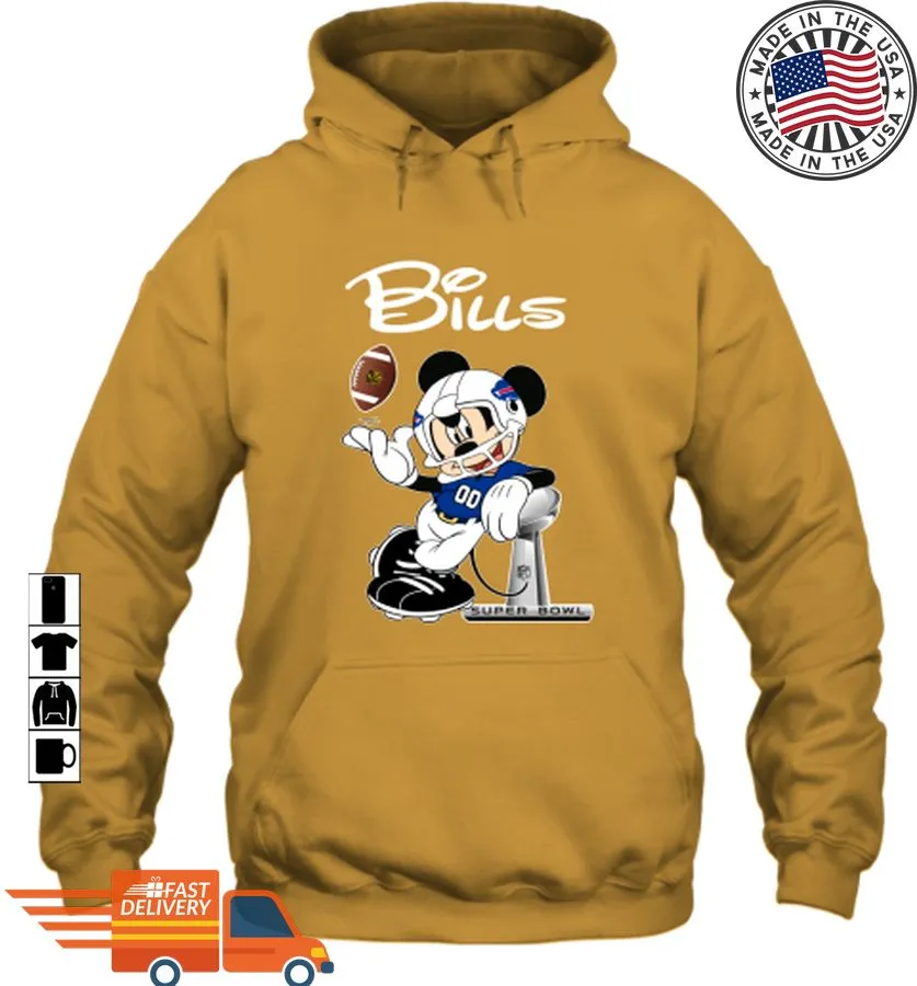Hot Mickey Bills Taking The Super Bowl Trophy Football Hoodie  Tshirt Size up S to 4XL