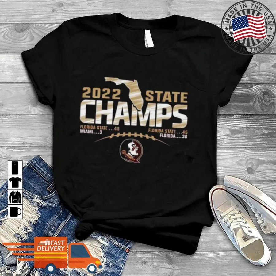 Hot Ncaa 2022 Florida State Seminoles State Champions Football Score Shirt Plus Size