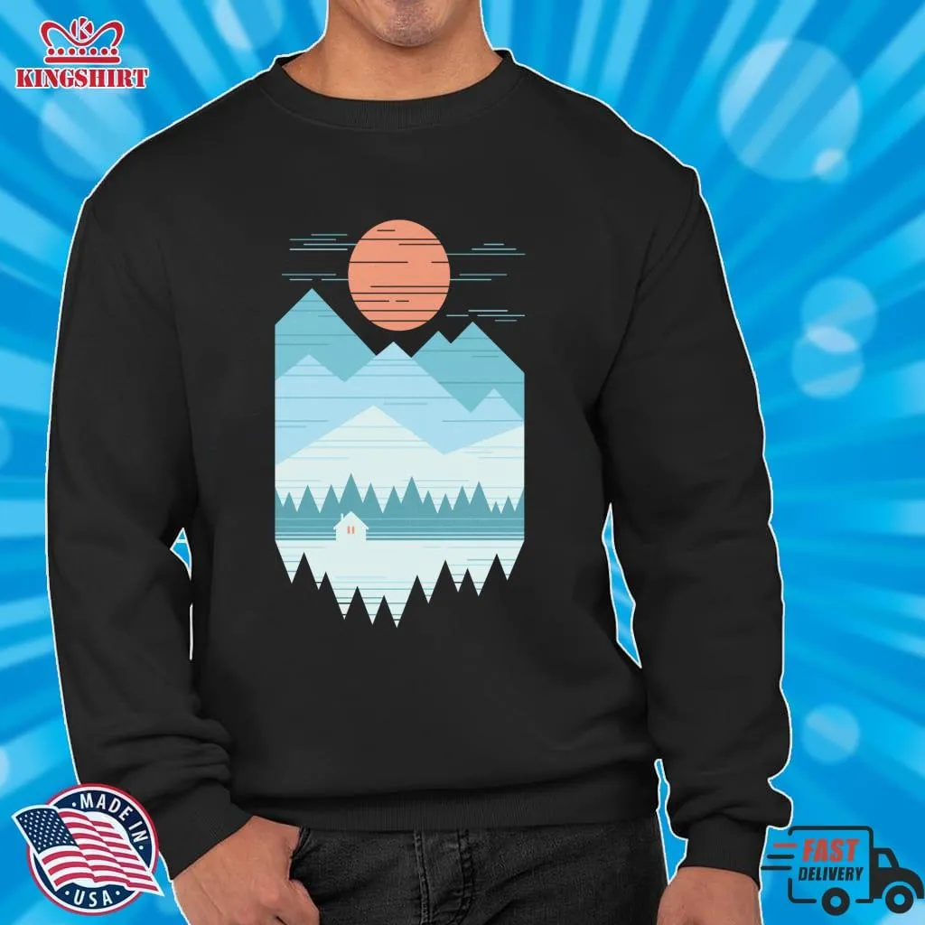 Oh Cabin In The Snow Pullover Sweatshirt Long Sleeve