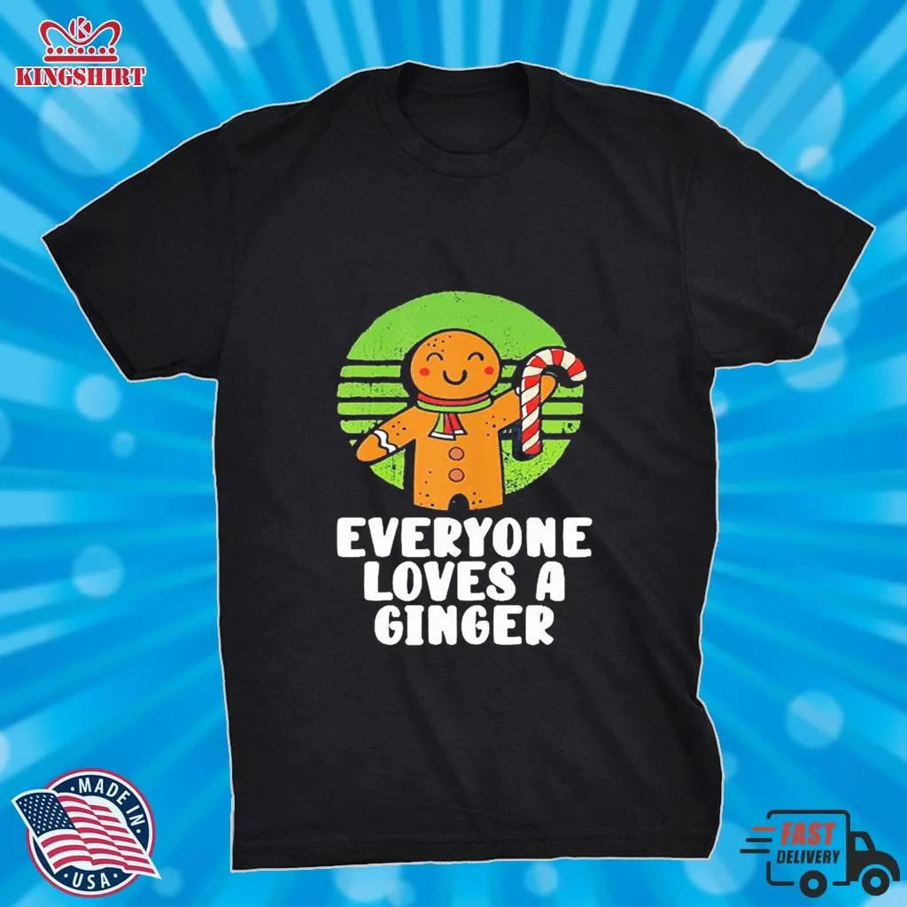 Vintage Everyone Loves A Ginger Christmas Gingerbread Man Cookie Shirt Youth T-Shirt