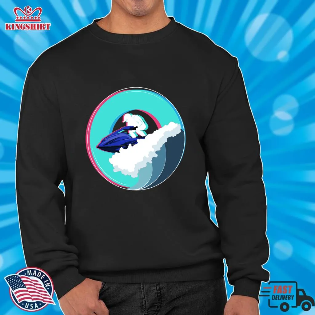 Hot Jet Ski Water Sports Watersports Zipped Hoodie Shirt