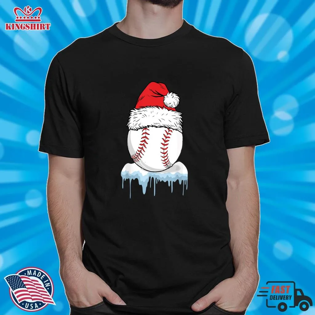 Be Nice Baseball Santa Sports Christmas Xmas Pullover Sweatshirt Plus Size