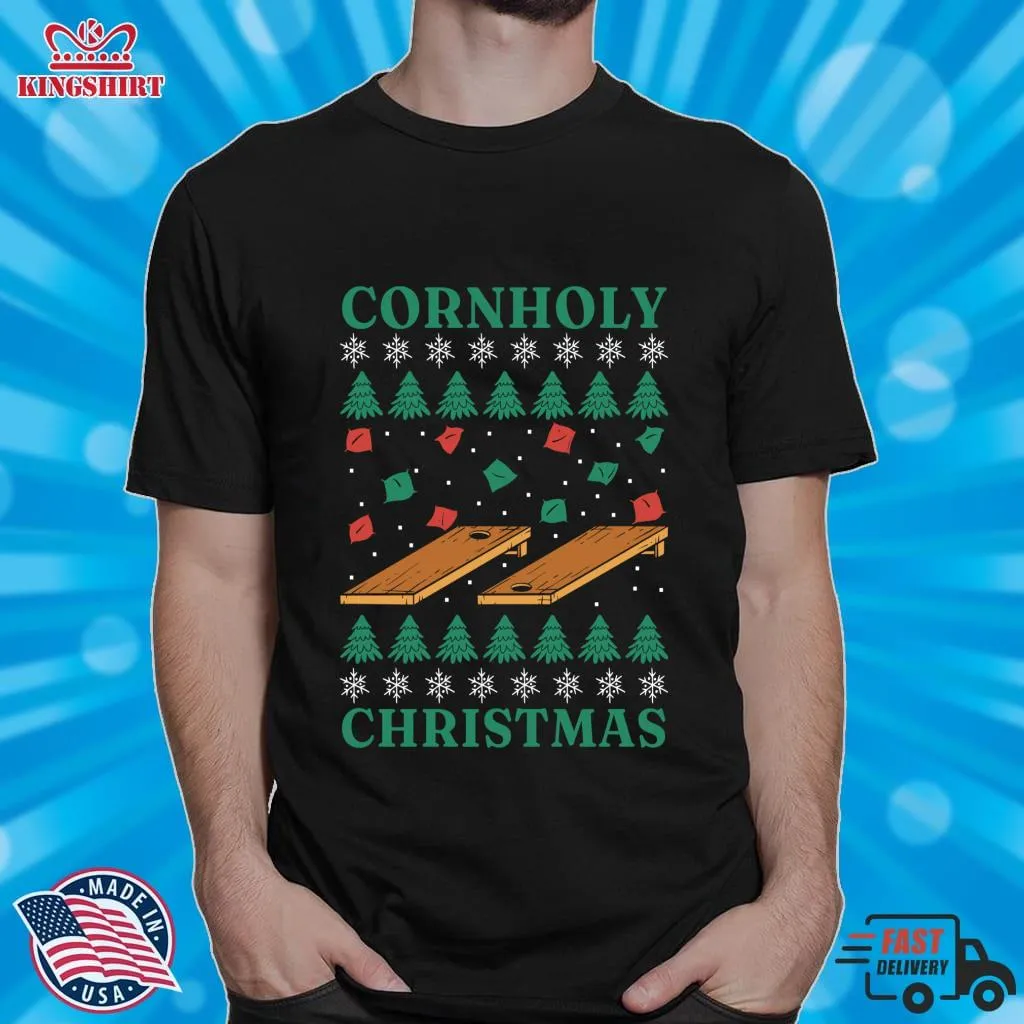 Hot Cornholy Christmas Cornhole Ugly Christmas Sweater Lightweight Sweatshirt Shirt