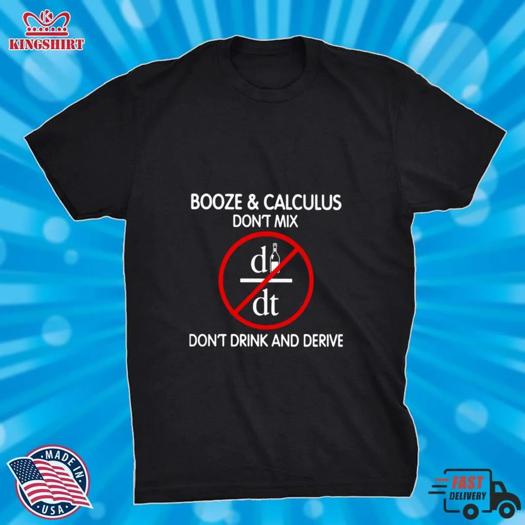 Vintage Booze And Calculus Don't Mix Don't Drink And Derive Shirt Youth T-Shirt