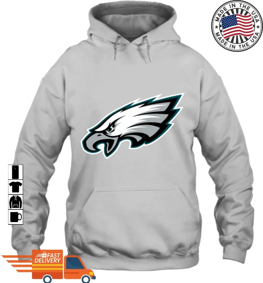 Original Philadelphia Eagles Nfl Pro Line Gray Victory Hoodie  Tshirt Size up S to 4XL