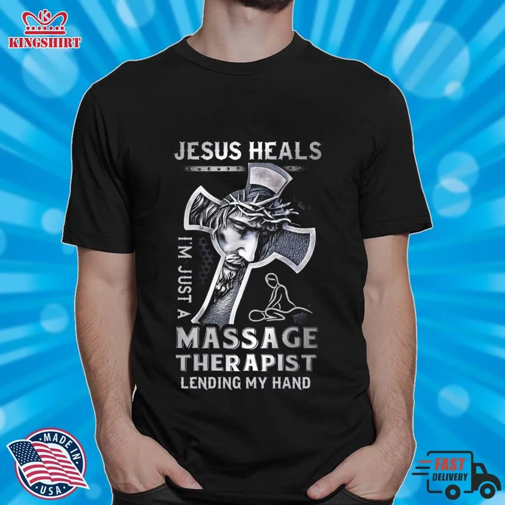 The cool Jesus Saves IM Just A Massage Therapist Lending My Hand Shirt Youth Hoodie