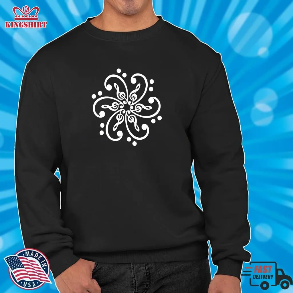 Awesome Music, Bass Clef, Treble Clef, Mandala, Musician, Classical, Musical Notes Classic T Shirt SweatShirt