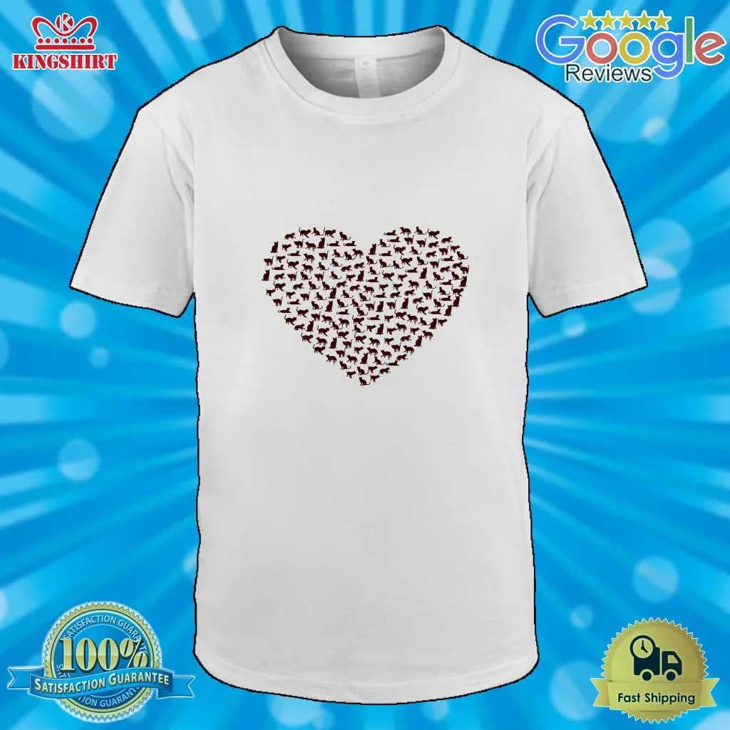 Awesome Cat Heart Classic T Shirt Size up S to 4XL