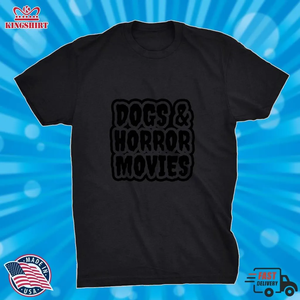 The cool Dogs And Horror Movies   Horror Fan Gift Lightweight Hoodie Unisex Tshirt