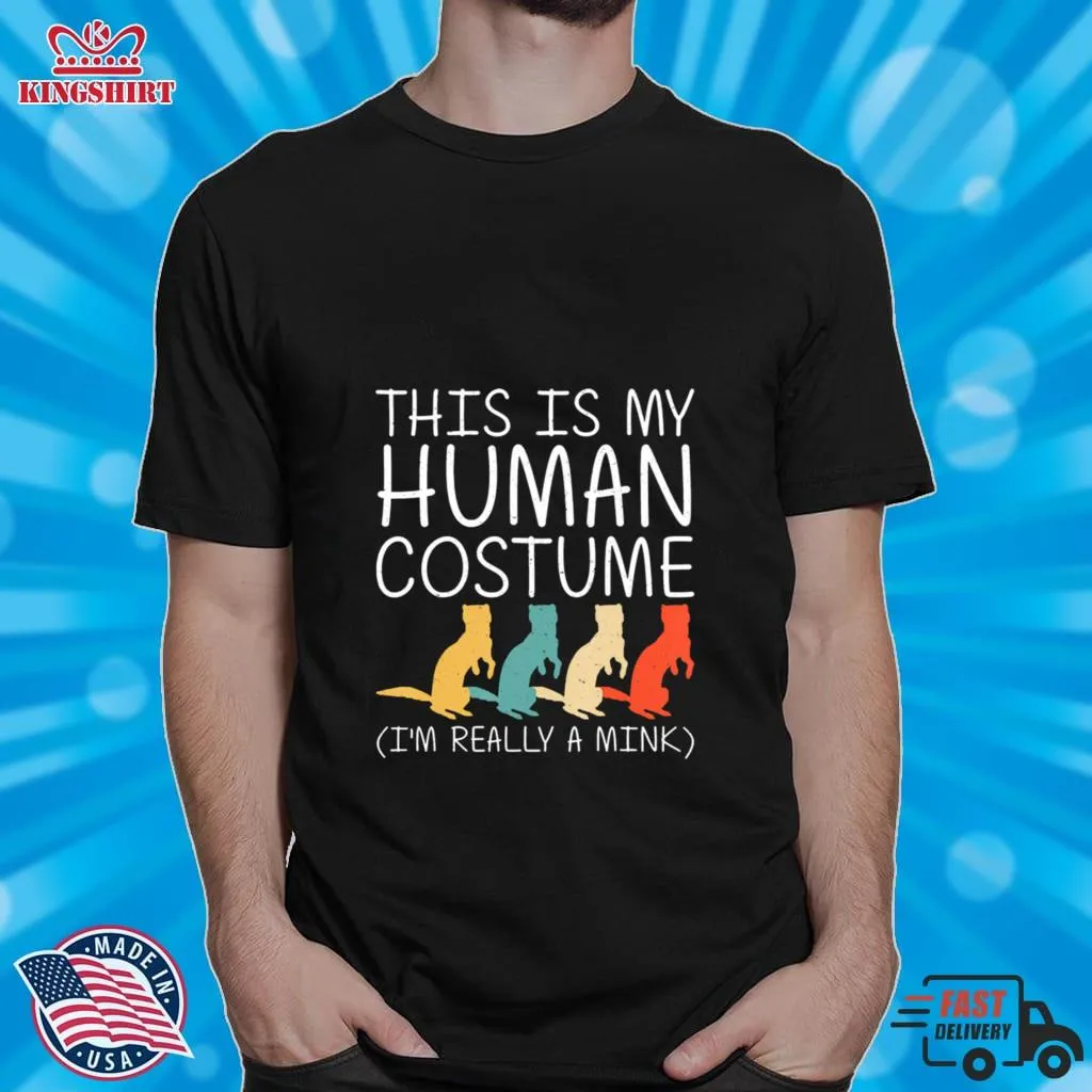 Vote Shirt Halloween Human Costume Weasel Otter Easy DIY Gift Shirt Tank Top Unisex