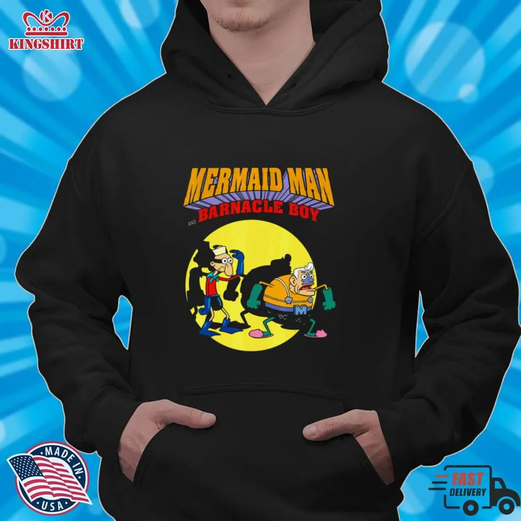 Love Shirt Nickelodeon Spongebob Mermaid Man Batman Comics Inspired Shirt Youth Hoodie