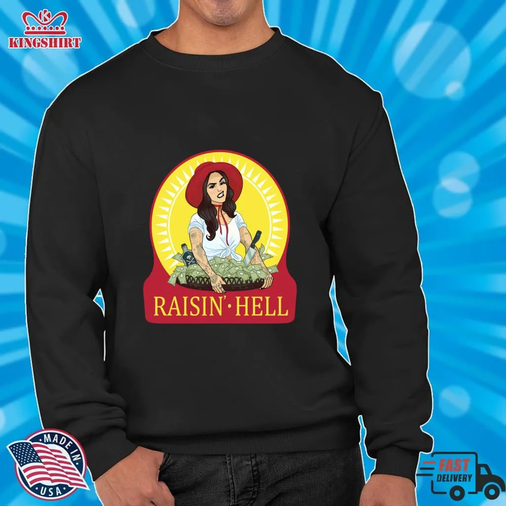 Romantic Style Raisin Hell Classic T Shirt V-Neck Unisex