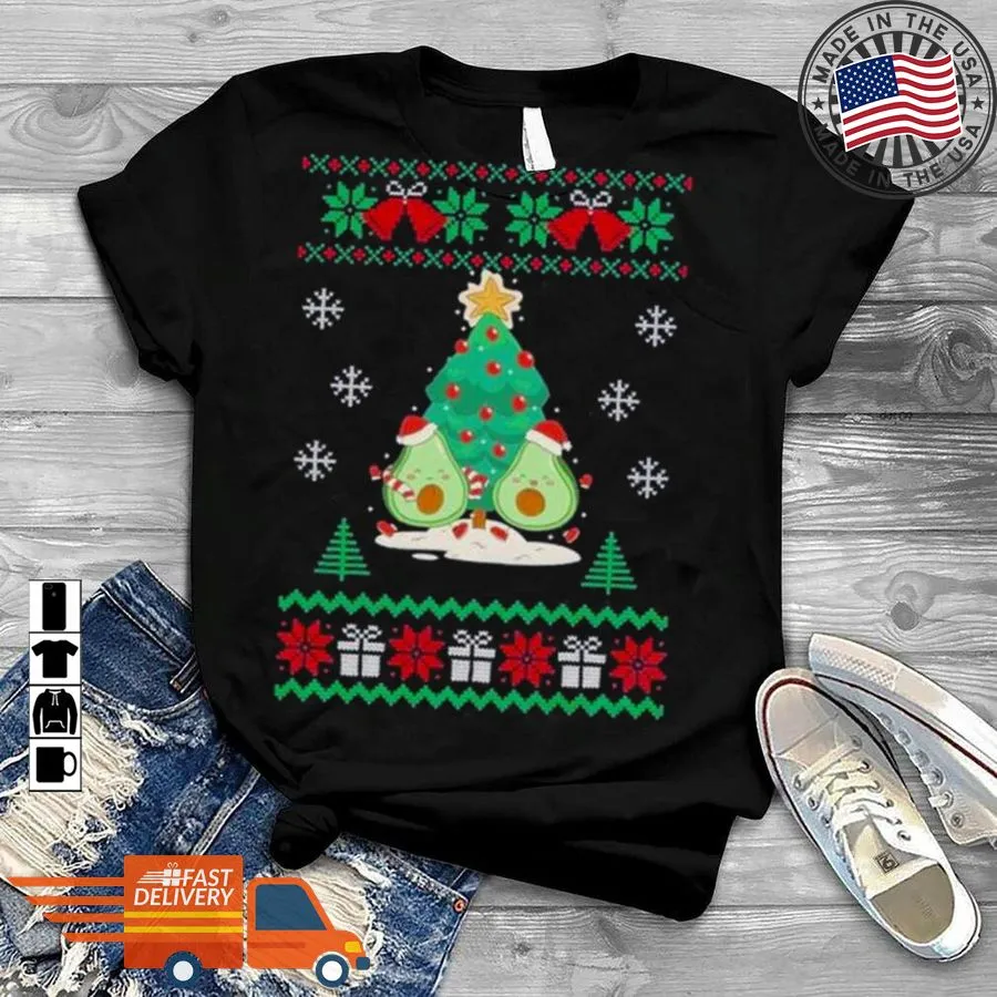 Vintage Santa Avocado Tree Christmas 2022 Shirt Youth T-Shirt