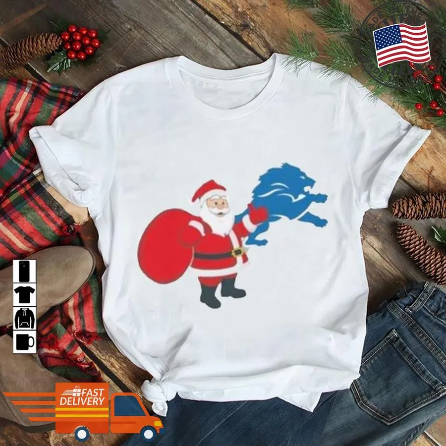 Best Santa Claus Detroit Lions Nfl Christmas 2022 Shirt Plus Size