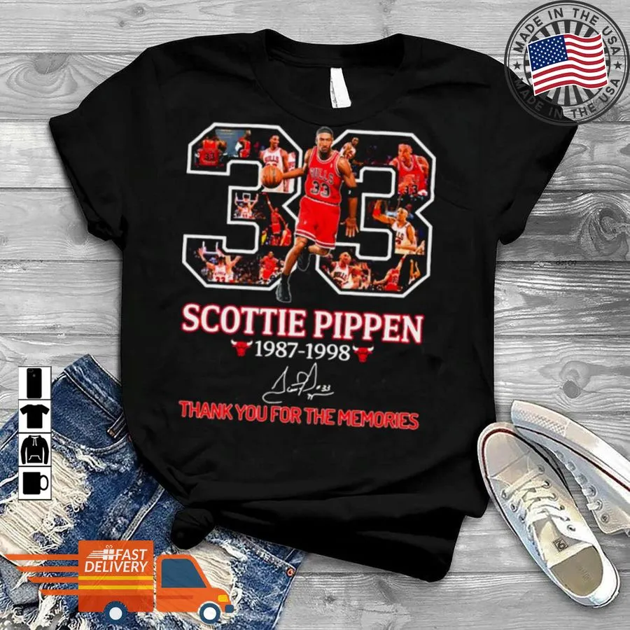 Best Scottie 33 Pippen Basketball Signed 1987 1998 Shirt Shirt