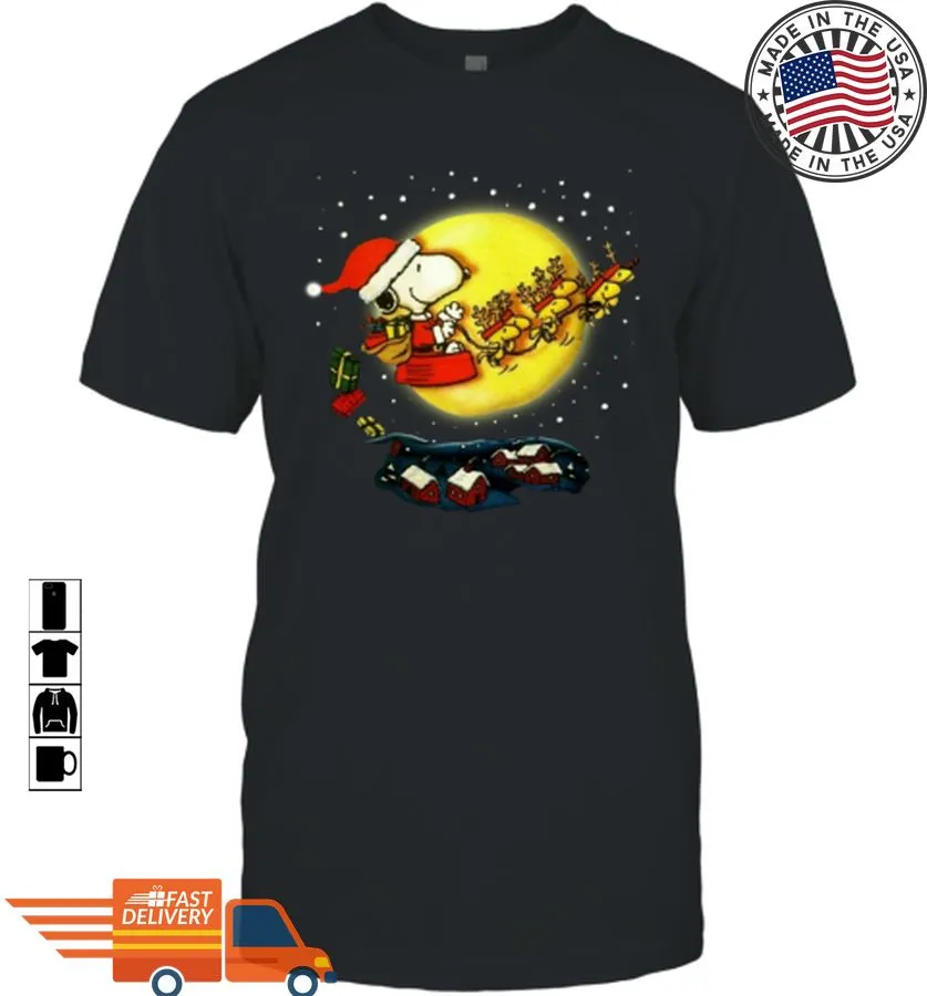 Free Style Snoopy Christmas Give Gift Ugly Women T-Shirt