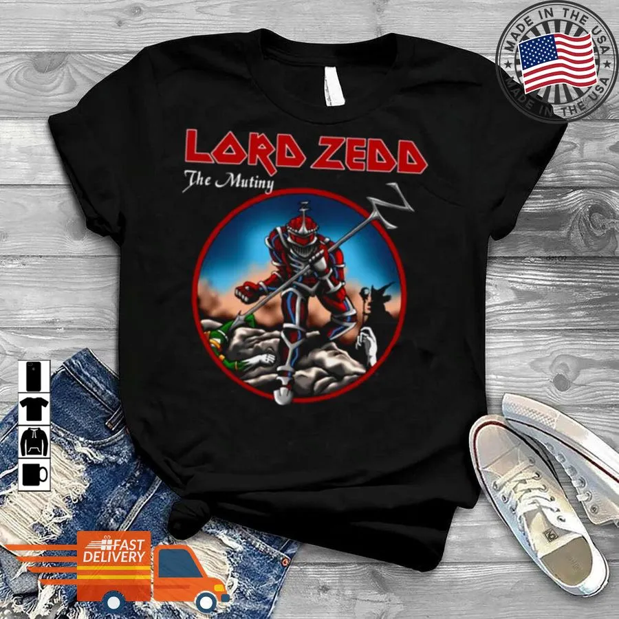 Original The Mutiny Lord Zedd Power Rangers X Iron Maiden Shirt Size up S to 4XL
