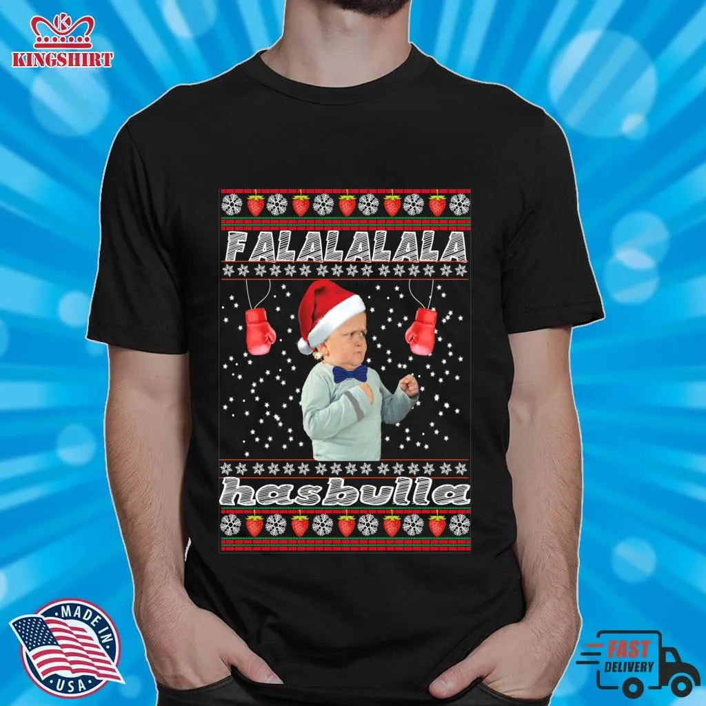 Oh FA La La La La Hasbulla Ugly Christmas Sweater,Mini Khabib Essential T Shirt Long Sleeve