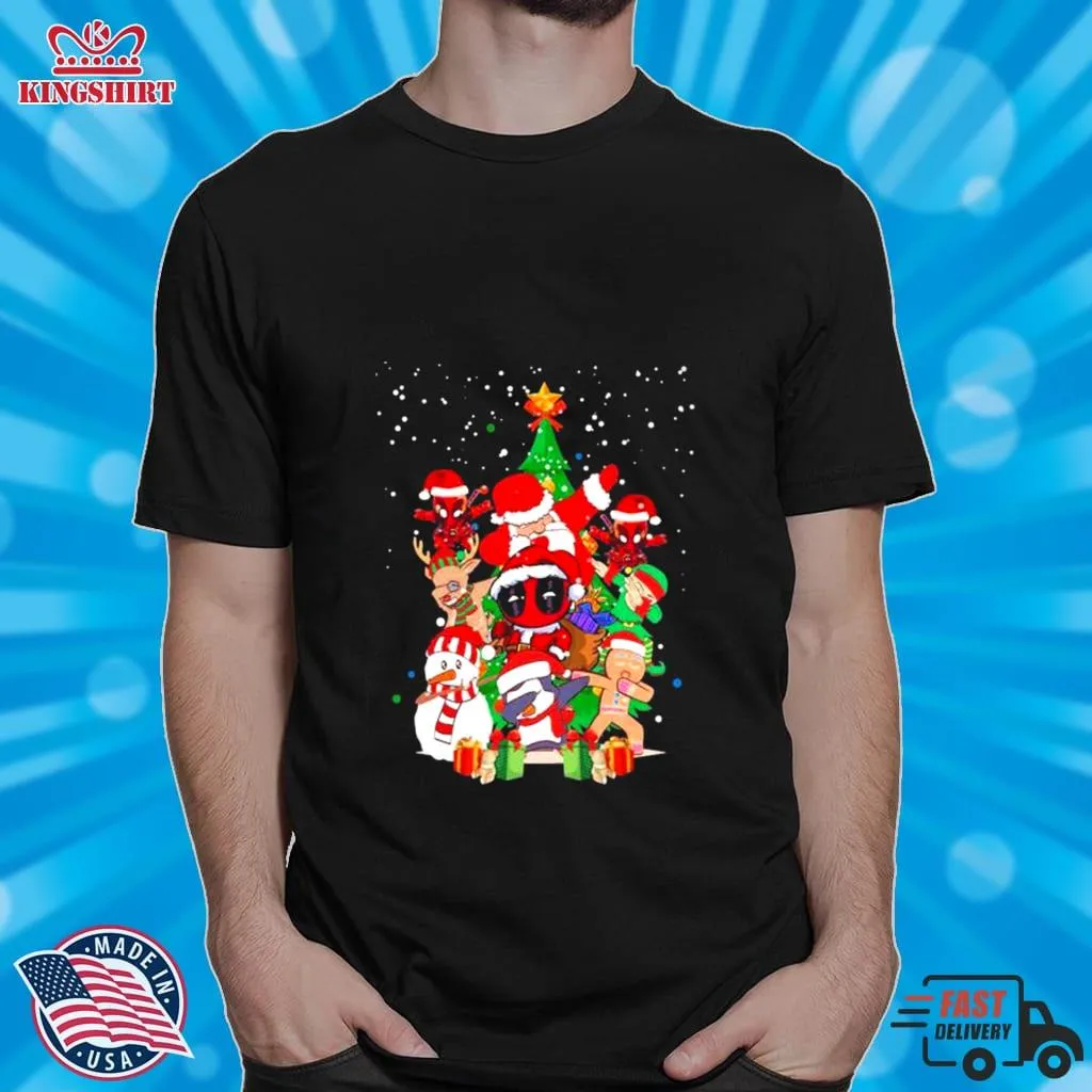 Official Santa Claus Dead Pool Elf Snowman Merry Christmas Tree 2022 Shirt Shirt