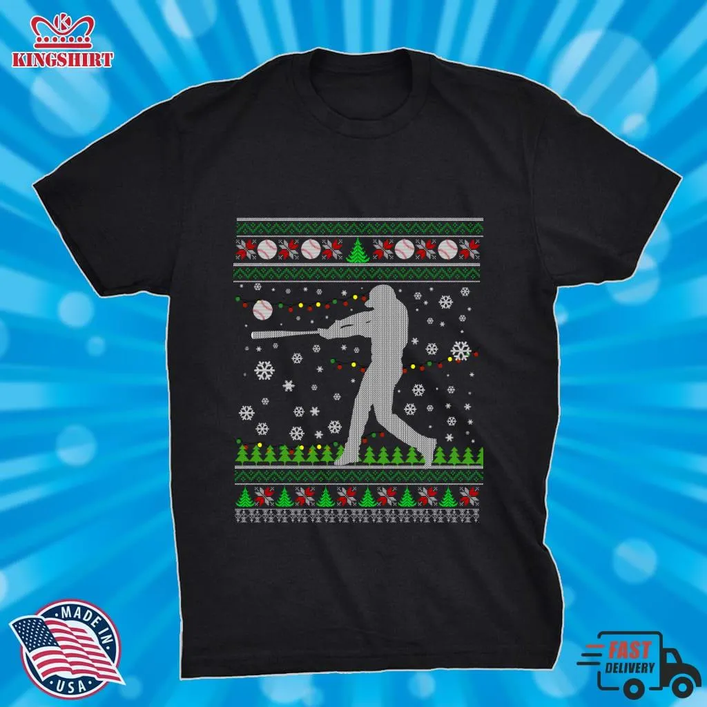 Love Shirt Baseball Players Ugly Christmas Sweater Xmas Gift Lightweight Sweatshirt Size up S to 4XL