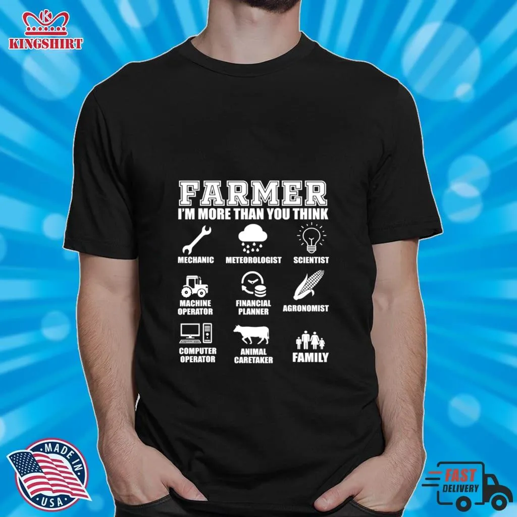 Vote Shirt Farmer IM More Than You Think Tractor Farm Cattle Arable Farming Shirt V-Neck Unisex